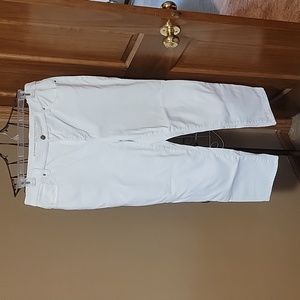 Chico's size 3 white cropped jeans